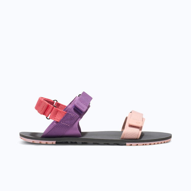 Xero Shoes D-Trail Women Sandal at Peach, Plum and Pale Pink with Toe Facing Right