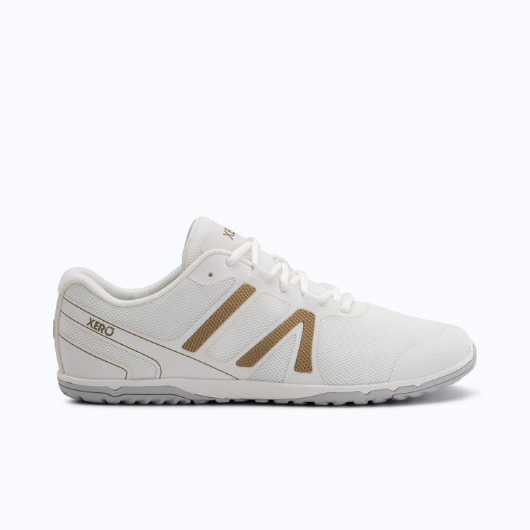 Xero Shoes HFS II Men Shoe in White and Gold with Toe Facing Right