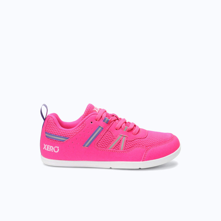 Xero Shoes Prio Big Kids Shoe in Pink with Toe Facing Right