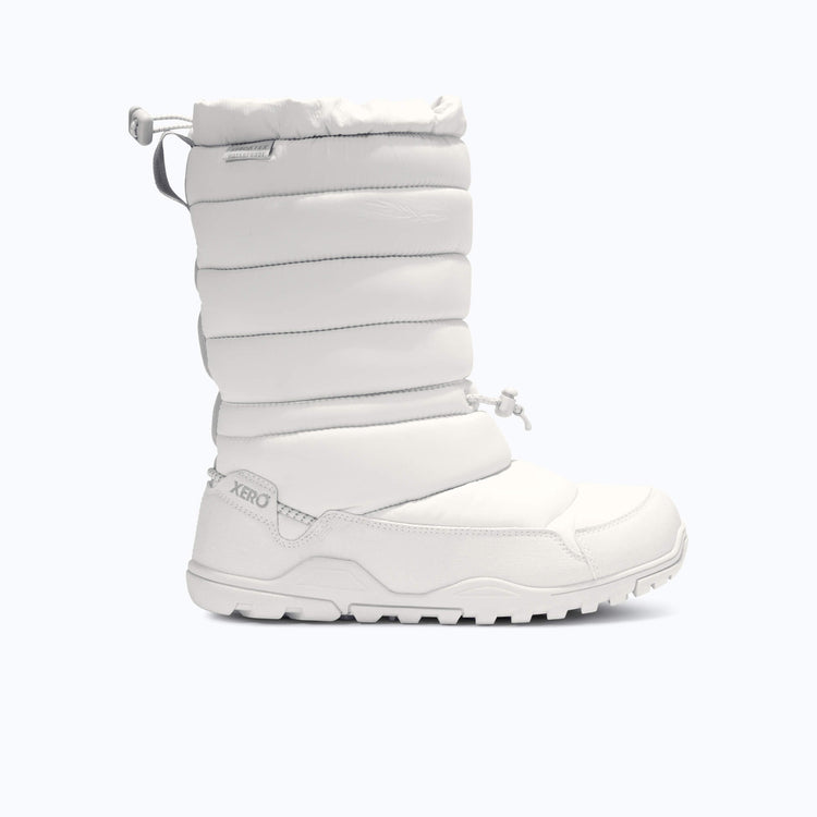 Xero Shoes Alpine Pull-On Women Boots in White with Toe Facing Right