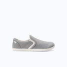 Xero Shoes Dillon Canvas Slip-On Shoe Big Kids in Light Gray with Toe Facing Right