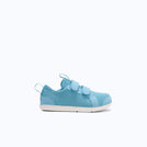 Xero Shoes Dillon Knit Kids Shoe in Sky Blue with Toe Facing Right