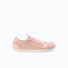 Xero Shoes Dillon Knit Big Kids Sneaker at Pastel Pink with Toe Facing Right