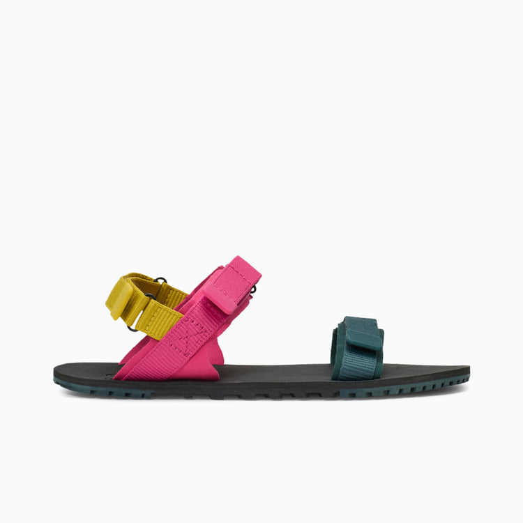 Xero Shoes D-Trail Women Sandal at Yellow, Pink and Sea Moss with Toe Facing Right