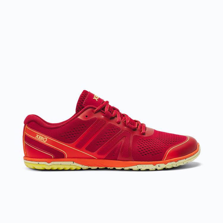 Xero Shoes HFS II Men Shoe in Red with Toe Facing Right