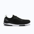 Xero Shoes Nexus Knit Women Sneaker in Black and White with Toe Facing Right