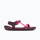 Xero Shoes Z-Trail EV - Women Sandal in Maroon and Pink with Toe Facing Right