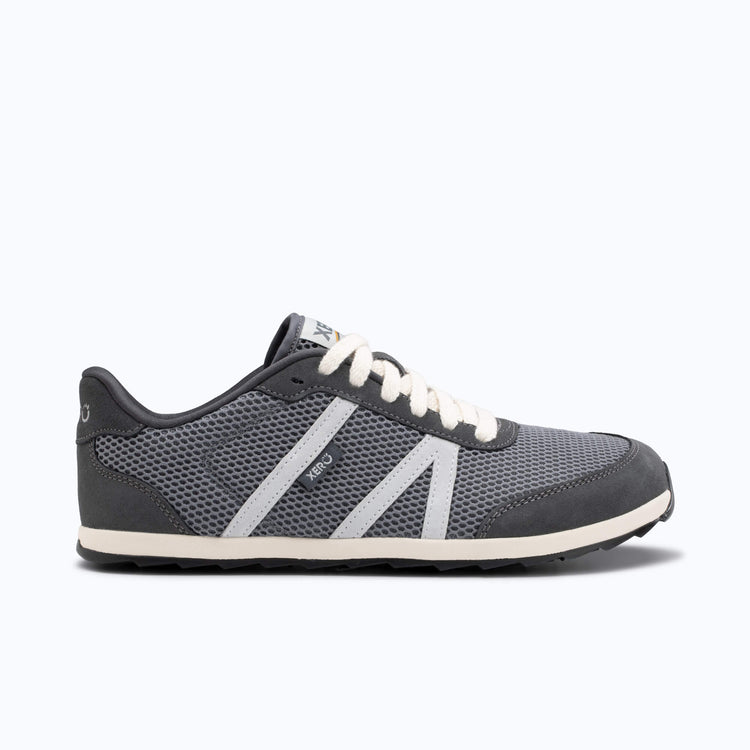 Xero Shoes Wynn Men Shoe at Gray and White with Toe Facing Right