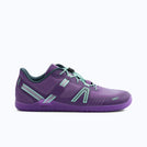 Xero Shoes XT Max Women Shoe in Purple with Mint Blue Quick Laces and with Toe Facing Right